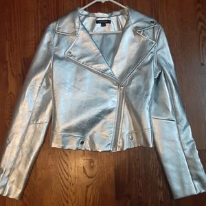 Metallic silver jacket